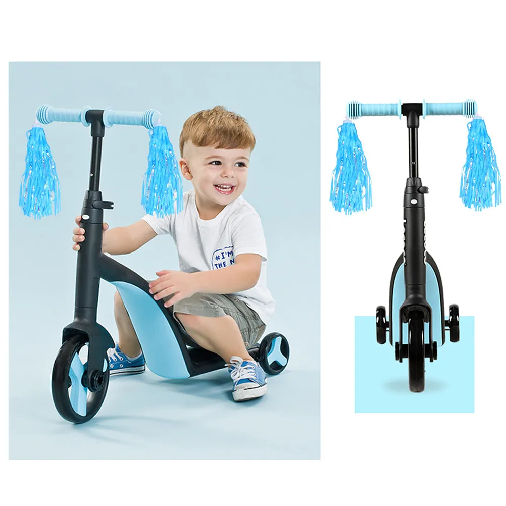 

4 Pcs Bike Basket Streamer Blue Accessories for and Bell Rainbow Streamers Tricycle