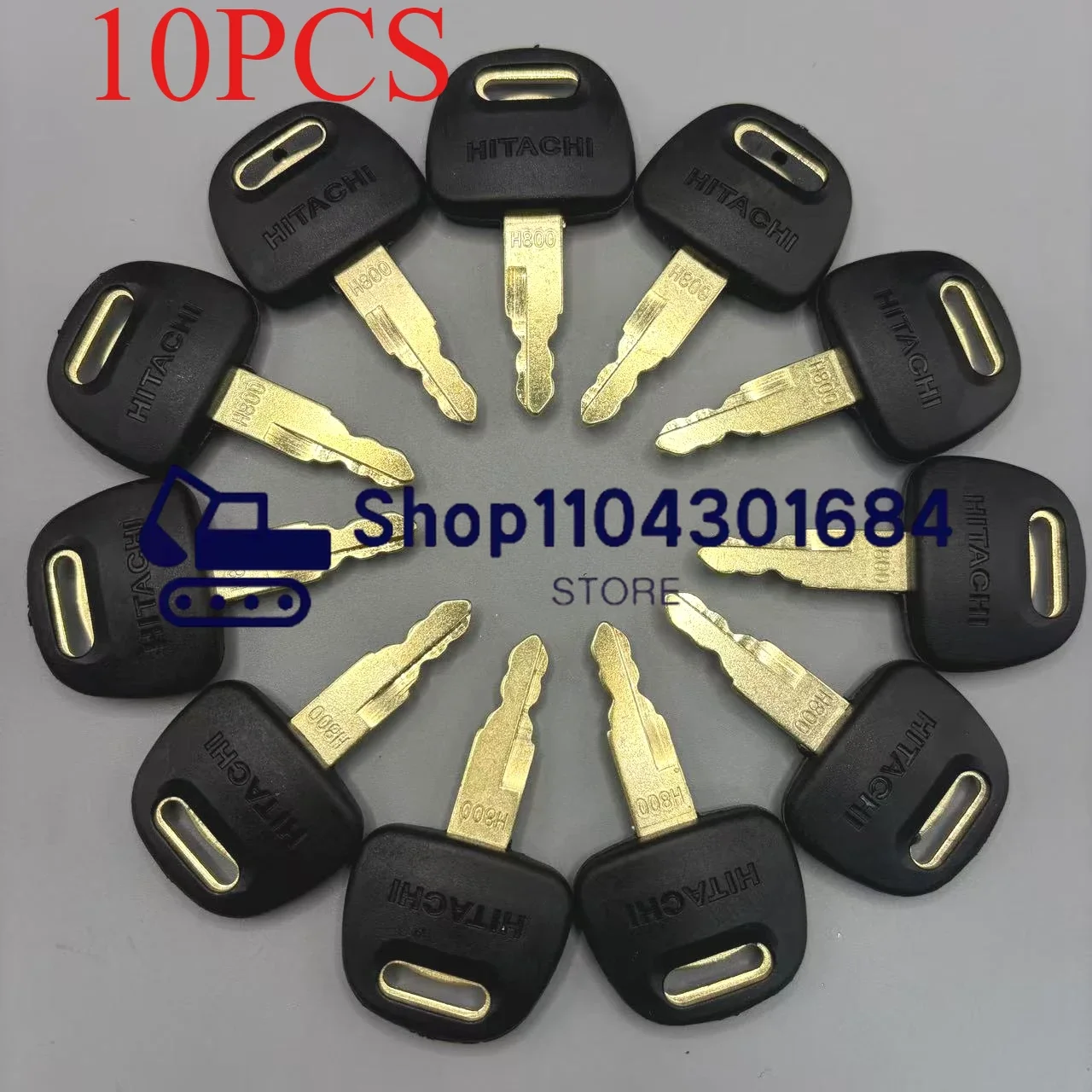 10 PCS H800 Heavy Equipment Excavator Ignition Key for Hitachi ZAX EX60 EX70 EX120 EX200 ZAXIS Grab BU0028 High Quality