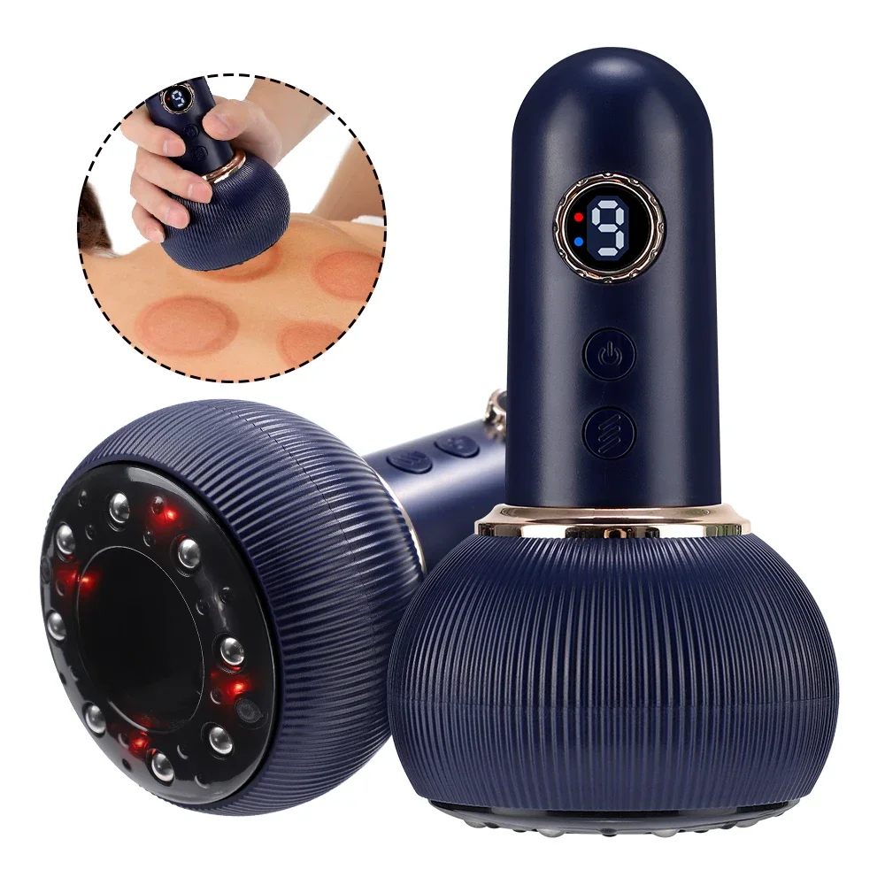 

Infrared Heating Scraping Cupping Massager with 9-speed Adjustable Negative Pressure Wireless Apparatus Dredge Meridian Relax