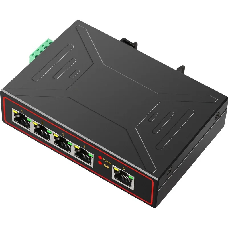 Imagem -04 - Cabo de Rede Ethernet Splitter Switch Controller Grau Industrial Din-rail 5-port 8port 100m