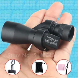 1000x20 Mini binocolo monoculare potente portatile Ottica telescopio con zoom ad alto ingrandimento per escursioni all'aperto Caccia Campeggio