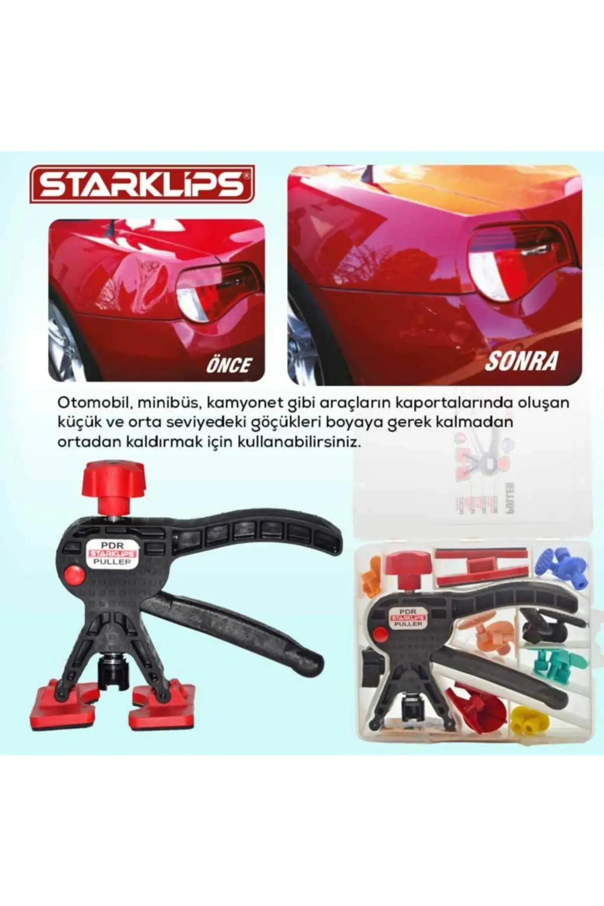 Paintless Dent Fix Set Bags Pliers Colorful