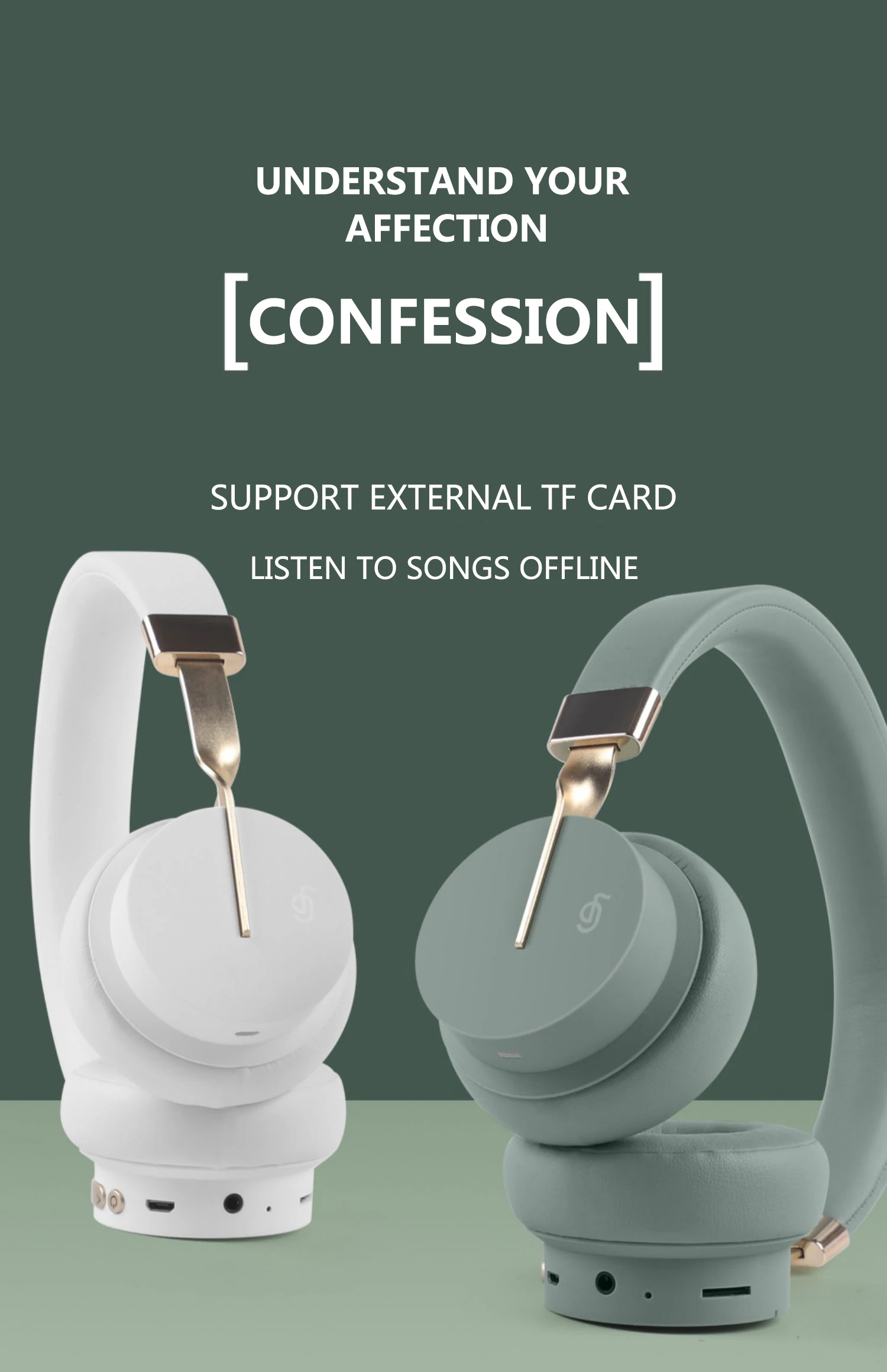 

Wireless Bluetooth Headphones Hifi Stereo Support FM/TF/Aux Cable Earphone With HD Mic Gaming Earbuds Sport Headset