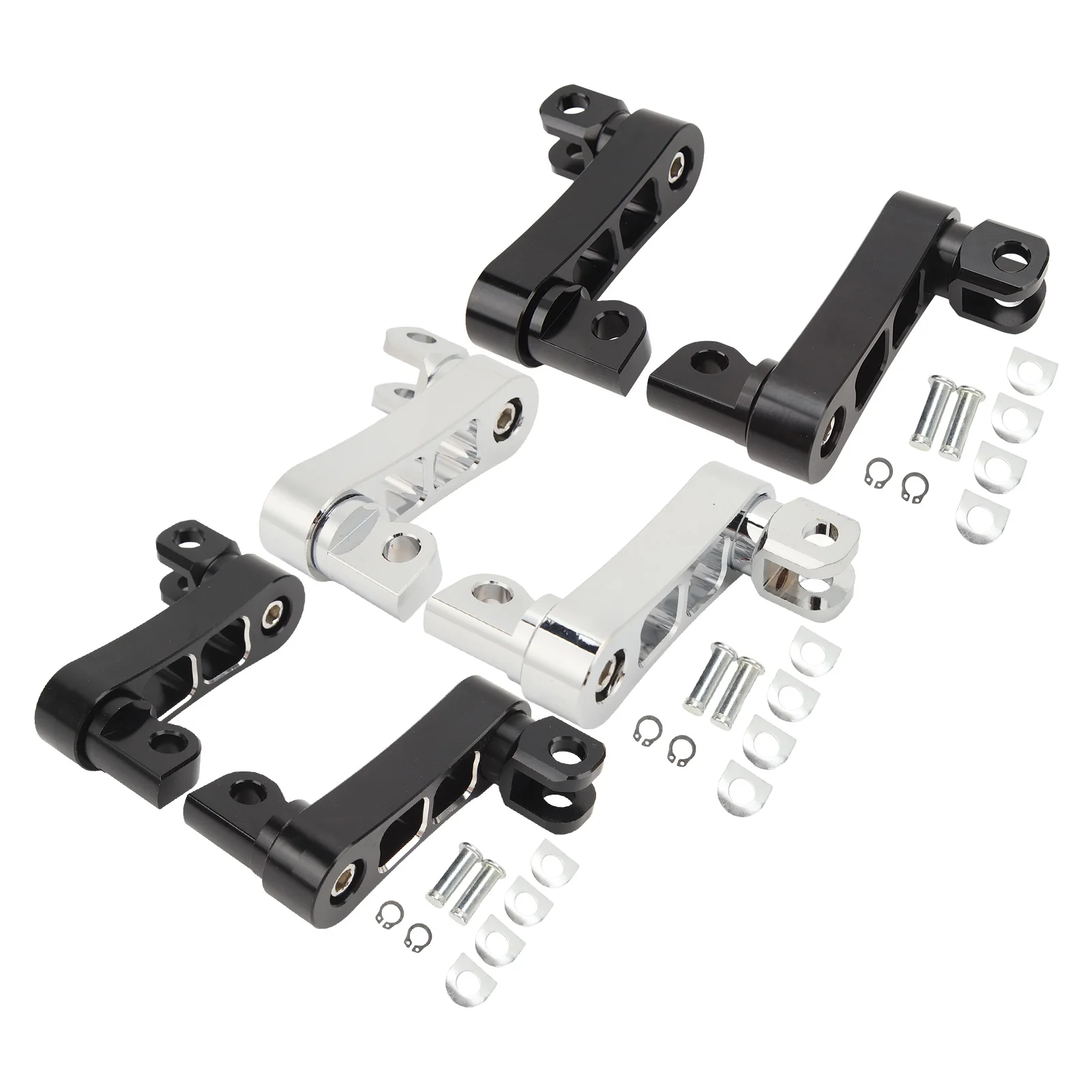 Foot Peg Extension Bracket Motorcycle Foot Peg Highway Bracket 360° Adjustable Rugged Foot Peg Extension Bracket for Touring