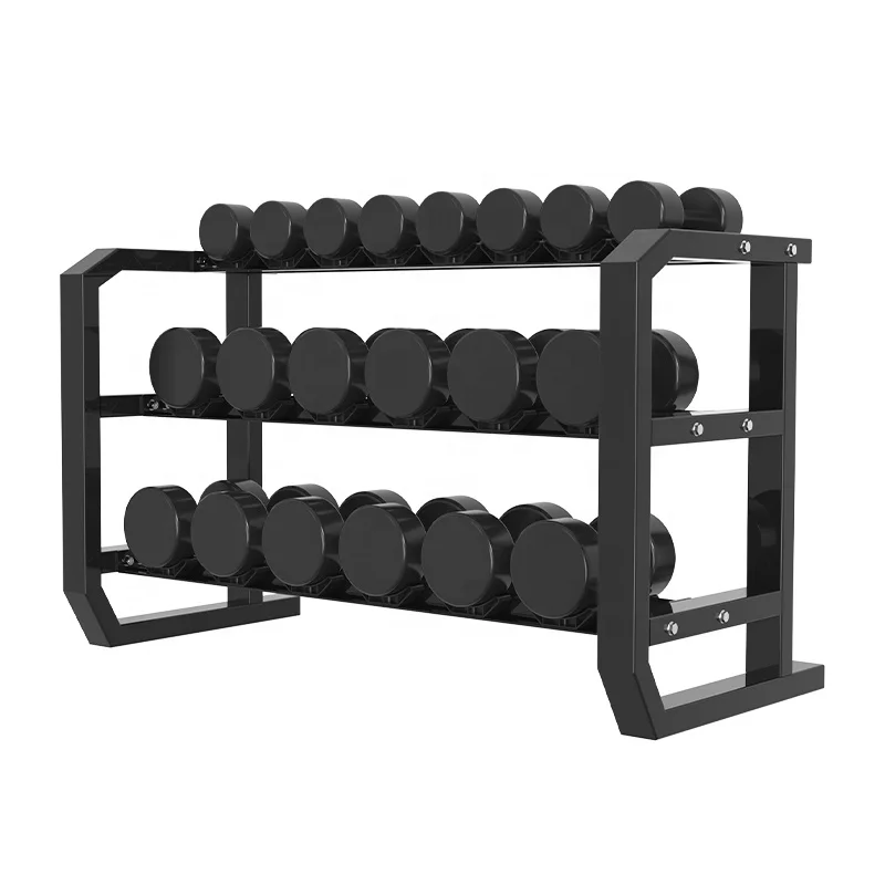 

Multi-Tier Steel Dumbbell Rack Organizer with Plate Material for Efficient Strength Training in Gym Facilities