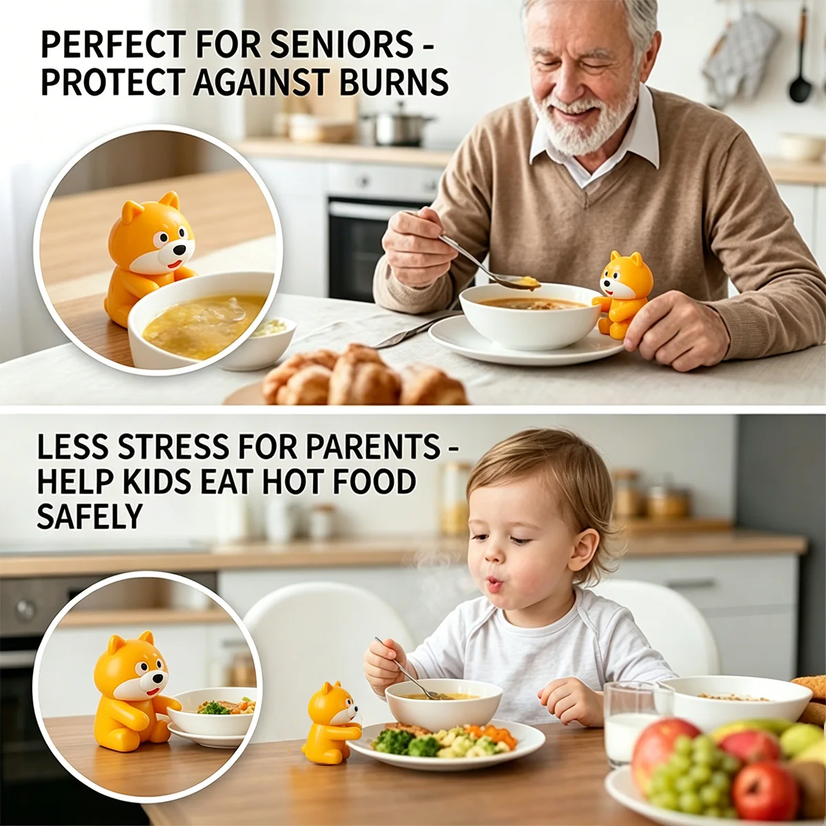 Tiny & Cute Dog Shaped Robot Cooling Fan Cools Hot Food & Drinks, Making Mealtime Fun, Portable and Easy to Use Anywhere image 5
