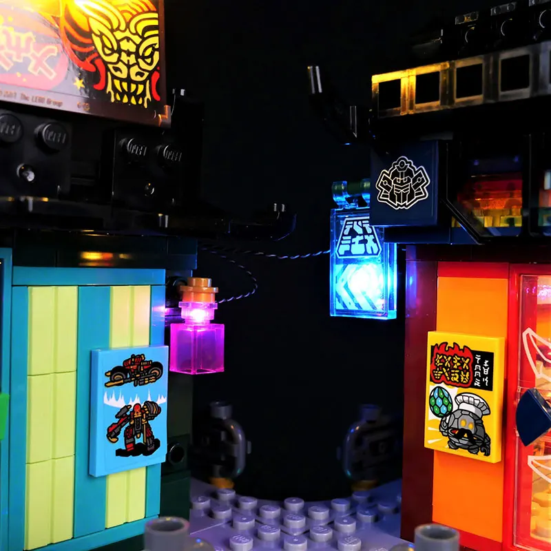 مجموعة إضاءة LED لورش عمل مدينة ليجو نينجاغودينغ 71837 مصباح لعبة ذاتية الصنع هدية (لا تشمل مكعبات البناء مجموعات الطوب مجموعات النموذج)