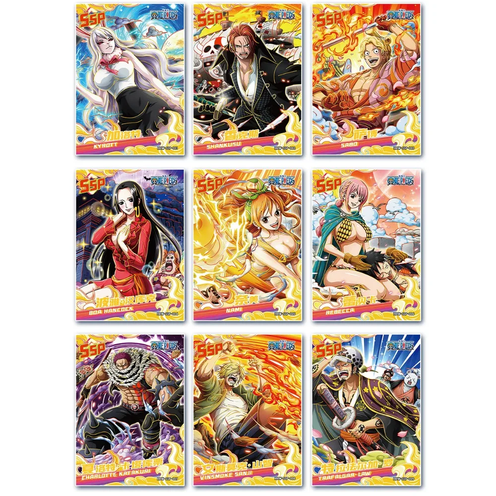 One Piece Cards Periphery Collection Anime Luffy Zoro USOPP Red Theater Edition Charming Navy Villain Card Kid Christmas Present