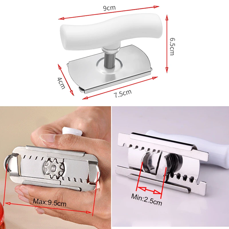 Adjustable Multi-function Bottle Cap Opener Stainless Steel Lids Off Jar Opener Labor-saving Screw Can Opener for Kitchen Gadget