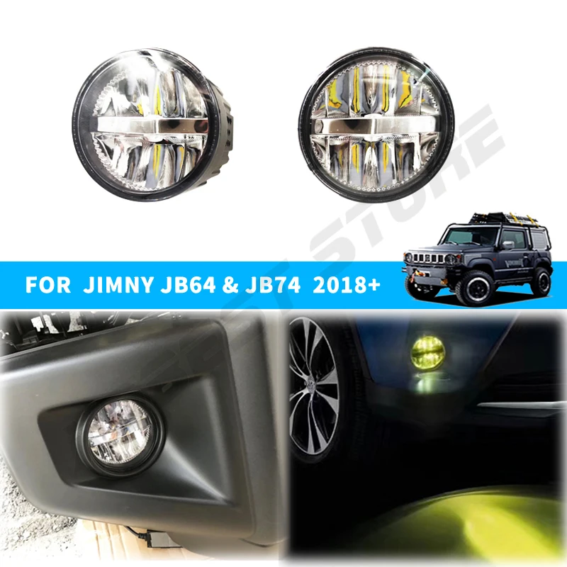 2PCS/Set Fog Light Daytime Running Lights 30W Fog Lamp LED For Suzuki Jimny JB64 JB74 2019 2020 2021 2022 2023 Car Accessories