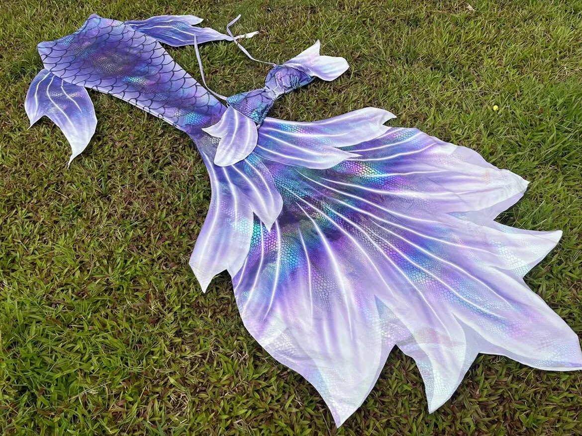

Boy'S Oversized Australian Webbed Mermaid Big Tail Swimsuit Mermaid Princess Skirt Aquarium Mermaid Diving Performance Filming