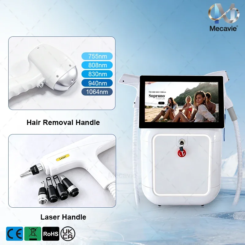 2-in-1 Diode Pico Laser Machine 5000W Hair Removal Tattoo Removal All Skin Tones Fast 3-5 Days Delivery CE RoHS Certified Salon