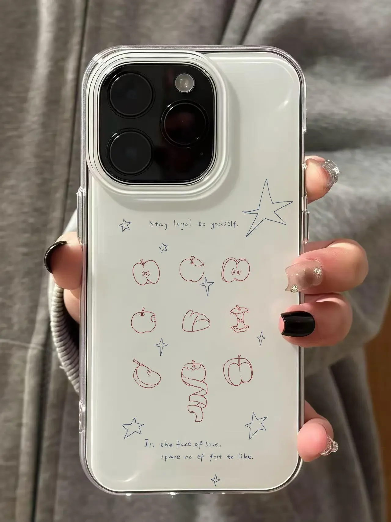 

Fashion Line Star Apple Phone Case for Oppo A6X A6 A5x A5 A3x A3 A60 A79 A78 A98 A58 A38 A18 A57 A76 A17 A71 A94 A16 Pro 4G 5G