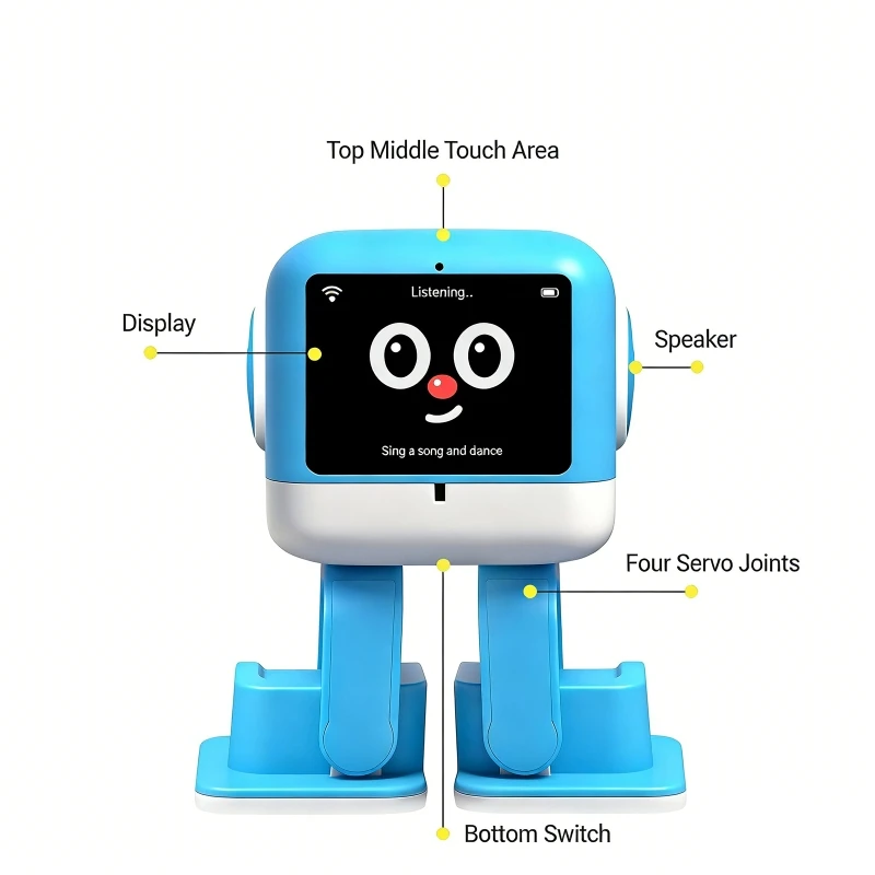 AI Smart Interactive Robot Toy Speech Recognition Touch Interactive Chat Deepseek Learning Intelligent Early Education Robot