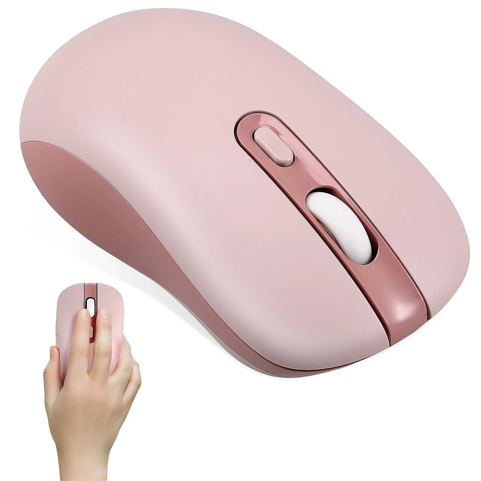 Mouse Nirkabel Isi Ulang Mouse Laptop Portabel Nyaman Sensitivitas Dapat Disesuaikan Aksesori Komputer Optik