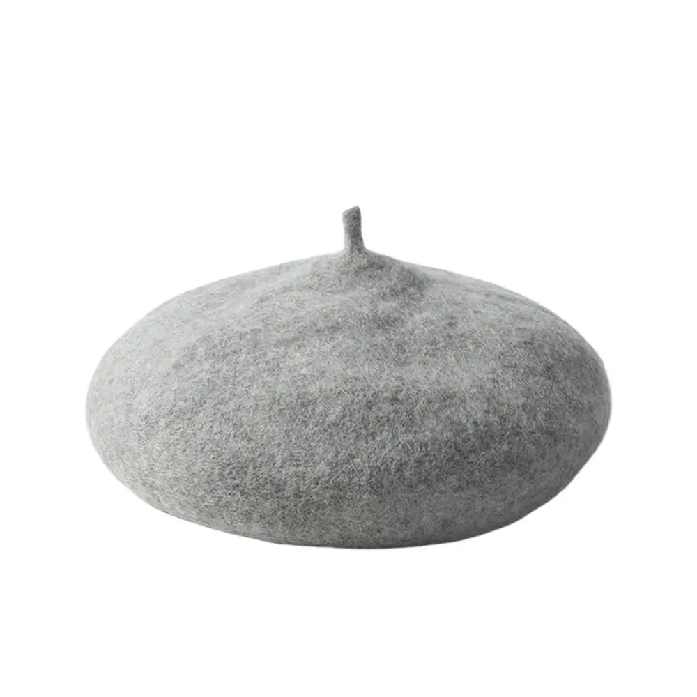 

Winter Korean Style Hat Warm Hat Flattish Cap Candy Color Woolen Children's Beret Children's Caps Girl Beret Baby Wool Hat