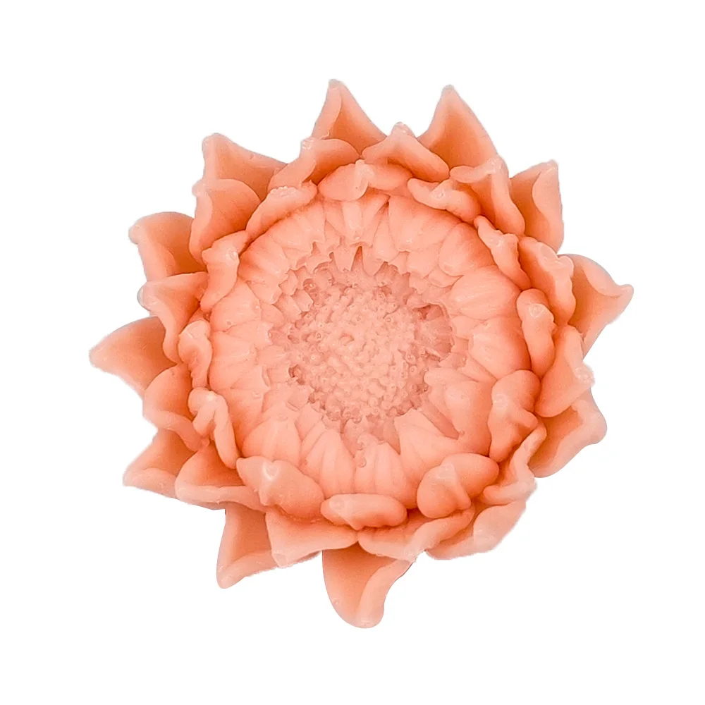 3D Sun Flower Shape Mochi Toy Candle Silicone Mold Fondant Cake Soap Mould Chocolate DIY Aroma Household Decoration Craft Tools