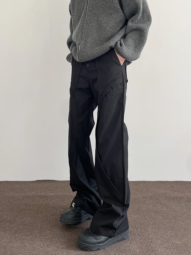 

Cleanfit American High Street Men's Casual Pants 3D Tailoring Slimming Straight Leg Bla Jeans Youthful Vitali Sle