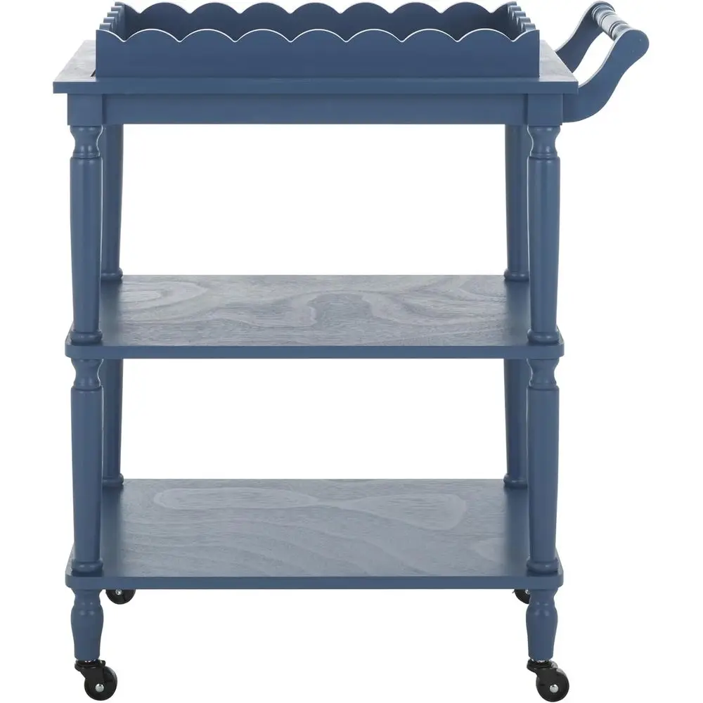 

Тележка для сервировки стола Home Collection Haven Blue, 3-ярусная, на колесиках, со съемным подносом