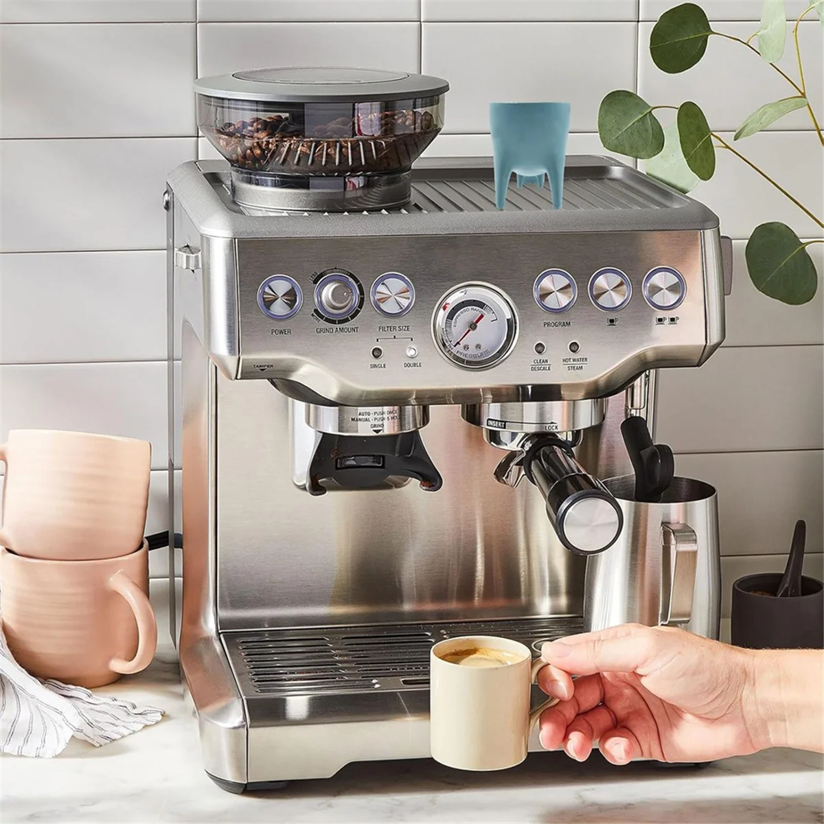 A61T-Long Imbuto per serbatoio dell'acqua Imbuto per serbatoio dell'acqua Macchina per caffè espresso Imbuto per serbatoio dell'acqua Imbuto per serbatoio dell'acqua per caffè domestico Verde