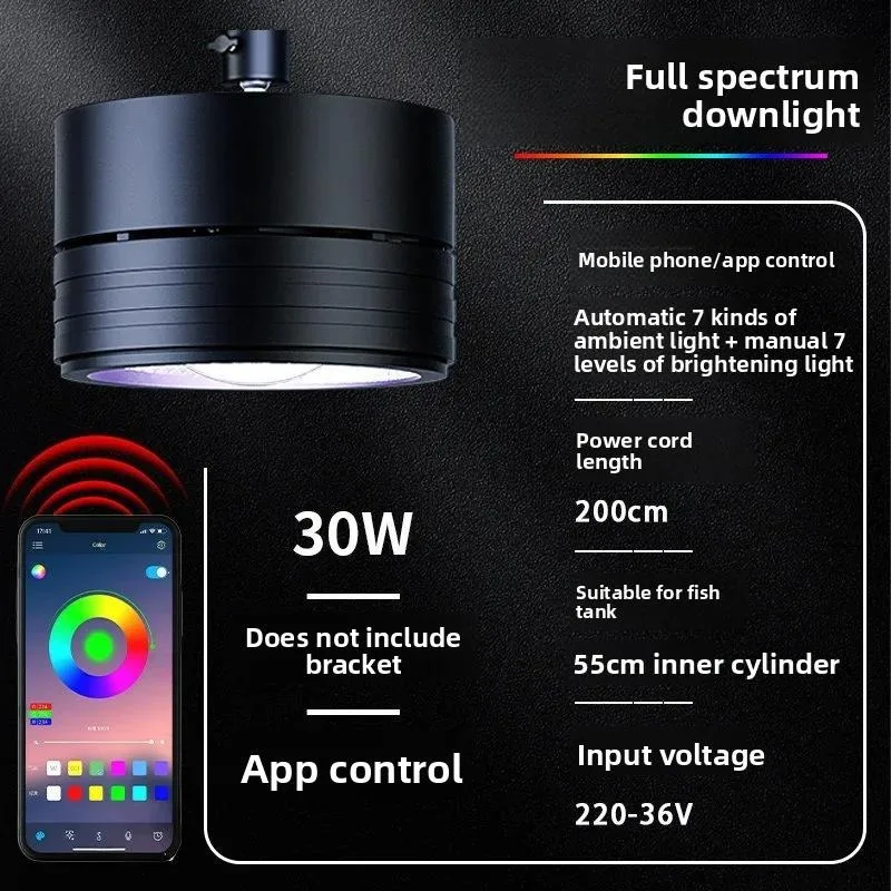 Full‑Spectrum LED Aquarium Light, Algae & Moss Growing Lamp for Native Stream Tank, Aquatic Plant Landscape Lighting