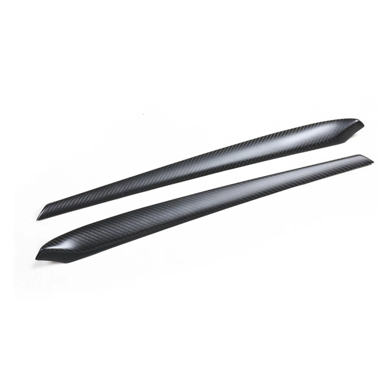 2PCS Carbon Fiber Car Door Panel Trim Sticker Handrail Cover Strip Decoration For Tesla Model 3 & Model Y 2019-2023