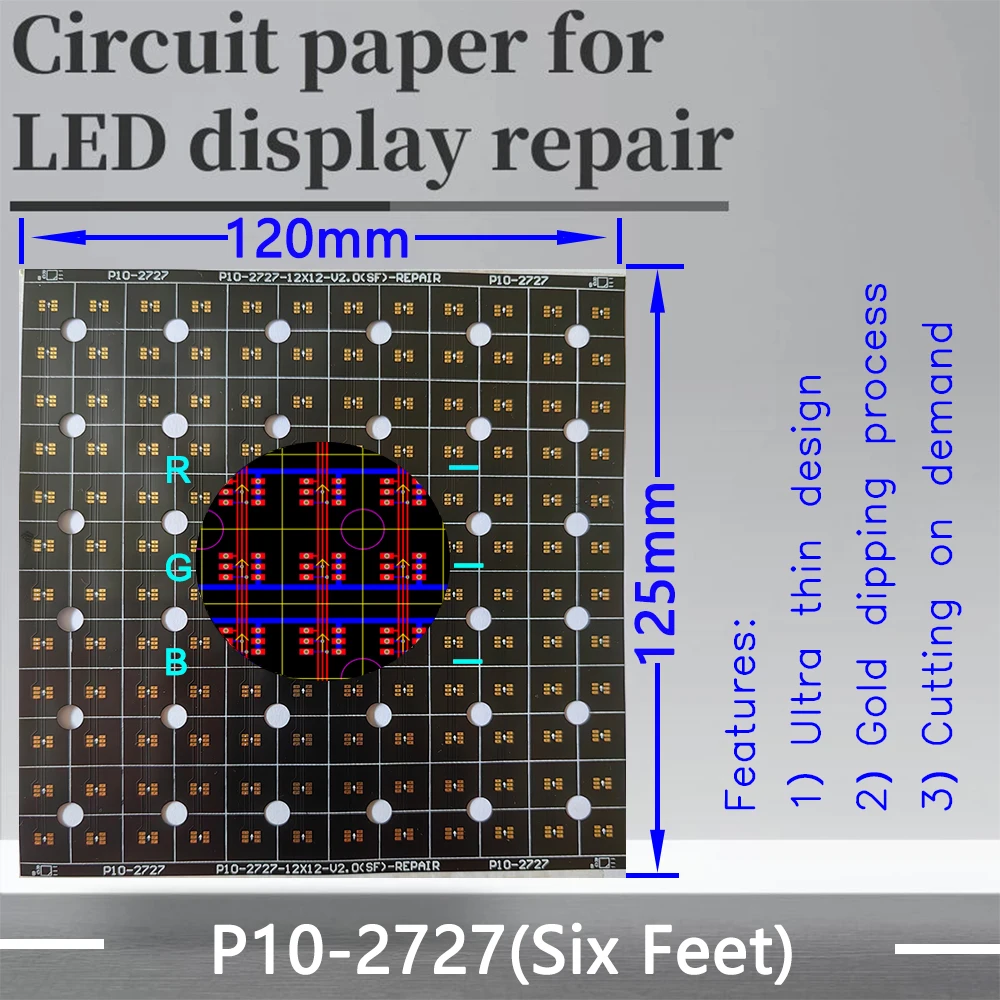 

P10-2727(SF) Circuit Paper，Six feet，120X125mm ,Used for repairing damaged PCB pads