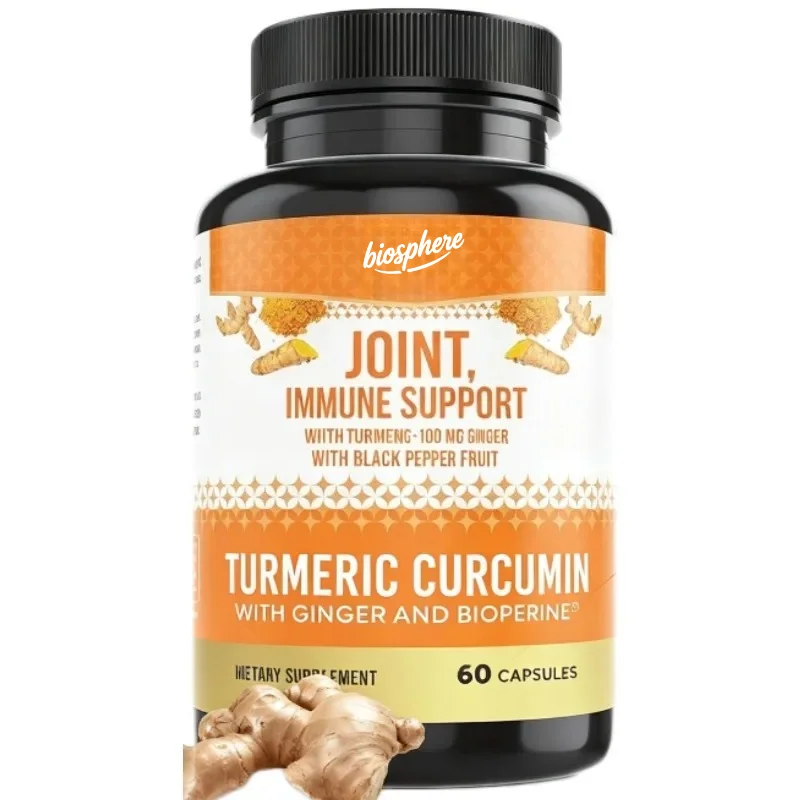 

Turmeric Curcumin Capsules with Ginger and Bioperine Ginger Root Powder - Joint Immune Health Support