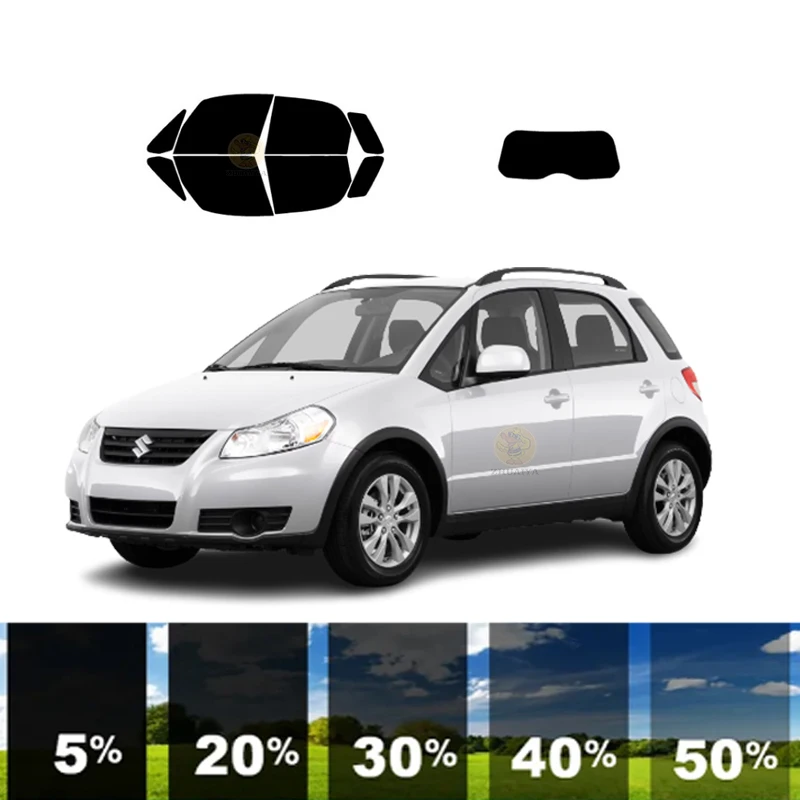 

precut Removable Window Tint Film For Car 100% UVR 5%-70%VLT Heat Insulation Carbon ﻿For SUZUKI SX4 4 DR HATCH 2007-2013