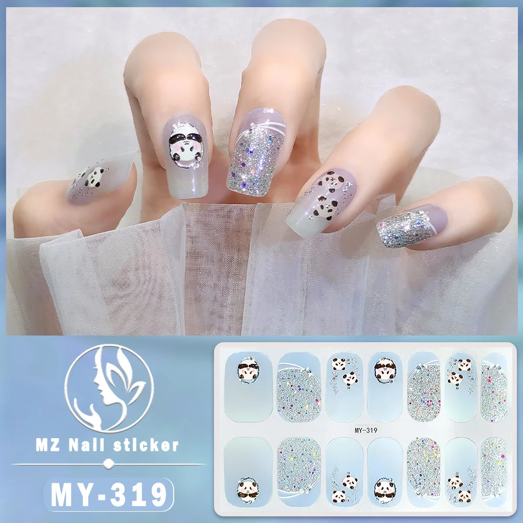 14 Tips Gradient Nail Stickers Long Lasting Full Cover Wraps Samoprzylepne naklejki na paznokcie DIY Bez konieczności pieczenia, gotowe do użytku w salonie