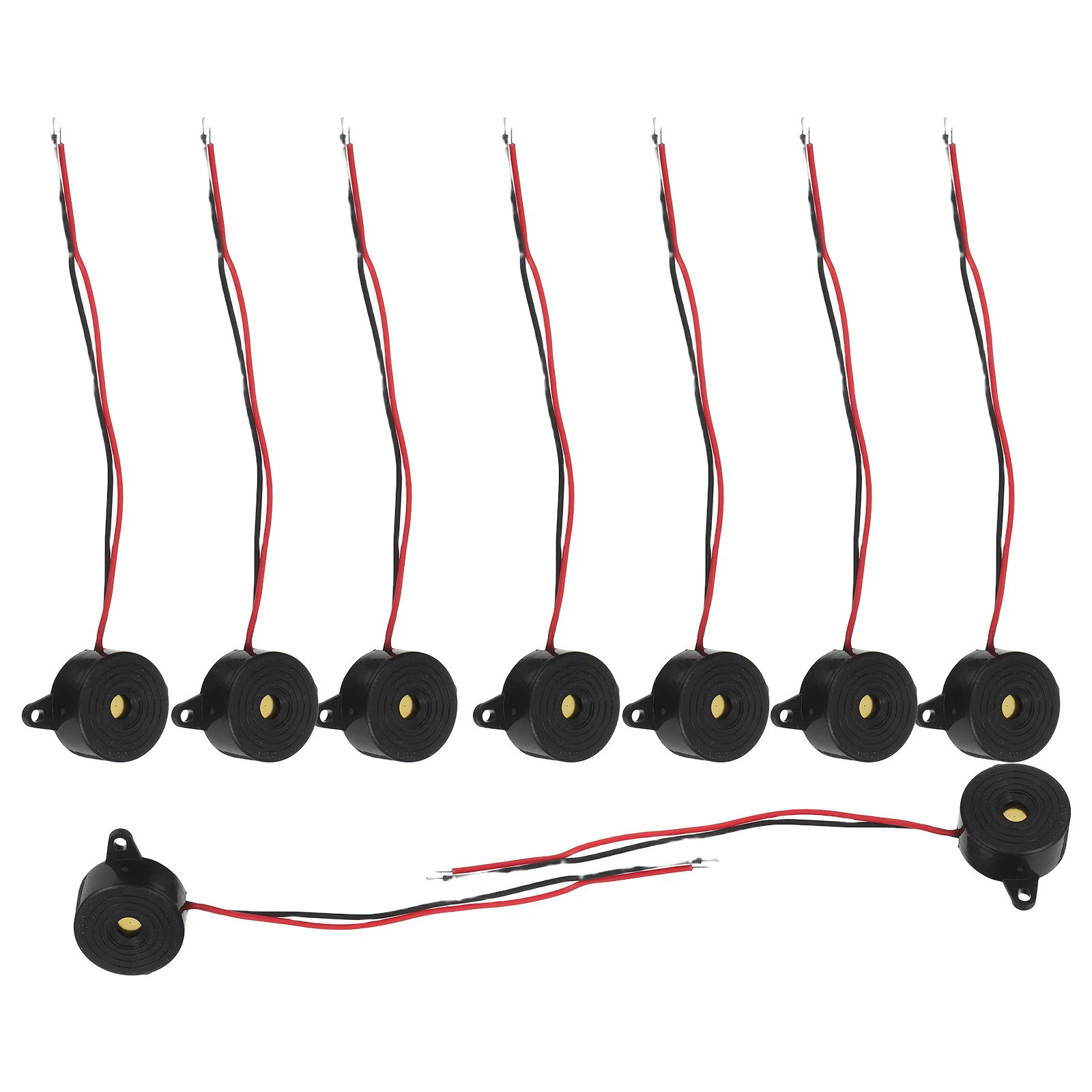 

10 шт. пьезоэлектрический зуммер с высоким децибелом, активный непрерывный звуковой сигнал тревоги для автомобильных игр, физических проектов, безопасности