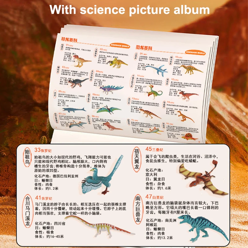 12PCS Jurassic Simulation Dinosaur Toy Model Children's Early Education Cognitive Dinosaur World Toys Children's Christmas Gift