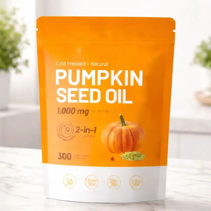 Pumpkin Seed Oil Softgels with Saw Palmetto Plant Based Nutritional Supplement Rich in Fatty Acids 300 Softgels for Adult