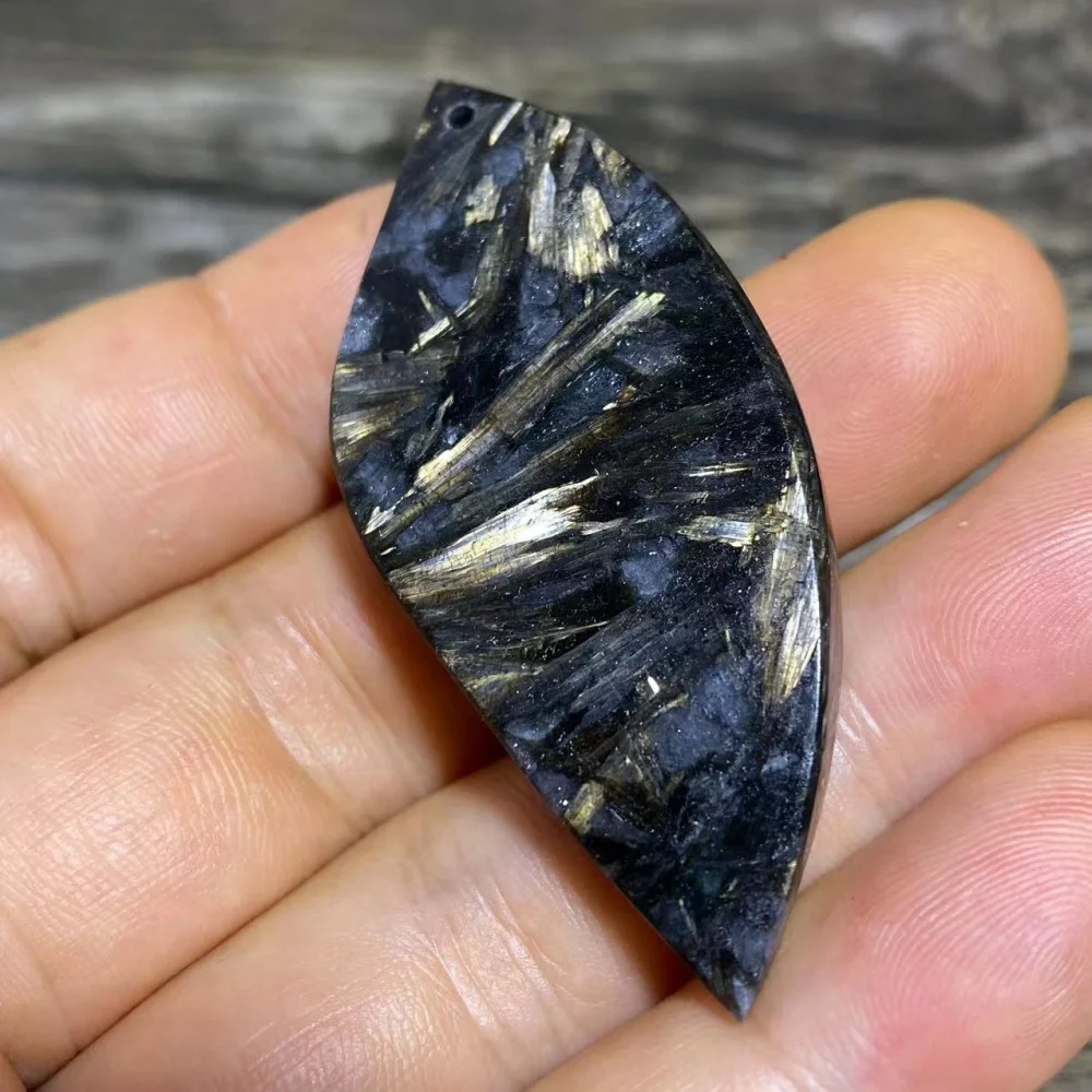 Pendentif en Astrophyllite Naturelle Effet Feu d'Artifice, Pierre de Guérison en Quartz, Gemmes Minérales Reiki, Décoration d'Intérieur