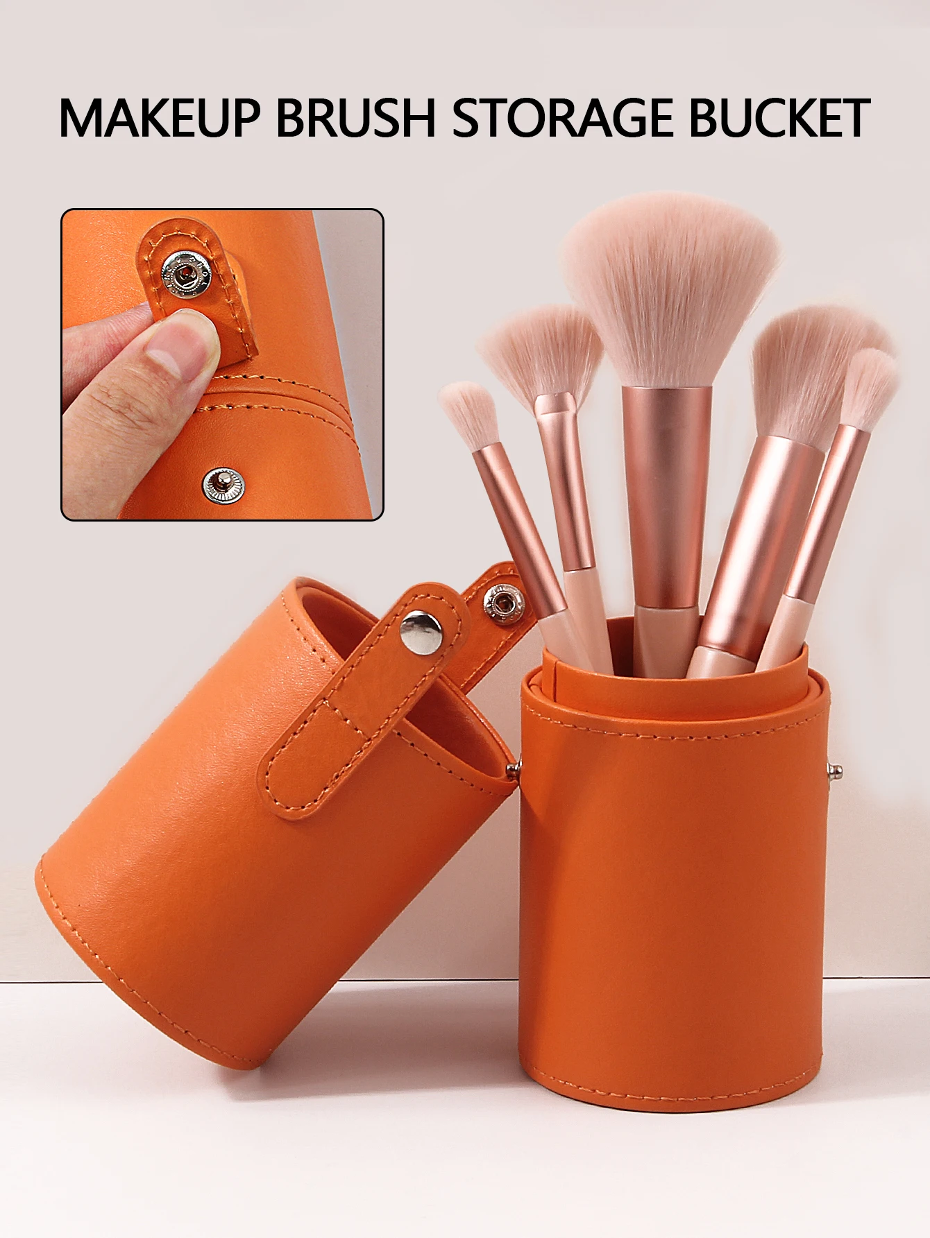 Portable PU Leather Travel Makeup Brushes Pen Holder Storage Empty Holder Cosmetic Brush Bag Brushes Organizer Make Up Tools