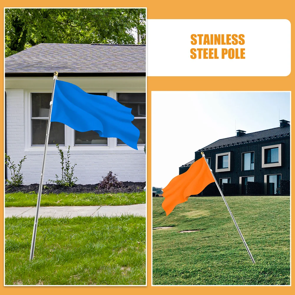 

2Pcs Outdoor Flagpole Stainless Steel Wear Resistant Flag Holder for Yard Roof Truck Boat Easy Assembly Decorative Flag Stand