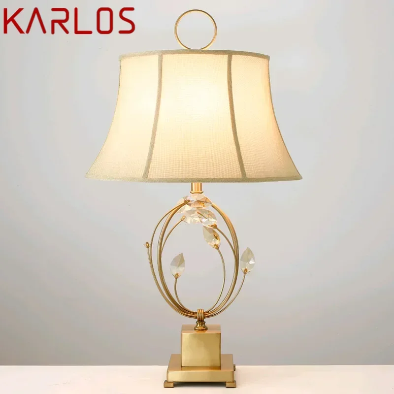 KARLOS Lámpara de mesa de cristal contemporánea LED Luz de escritorio con atenuación de moda creativa para decoración del hogar, sala de estar y dormitorio