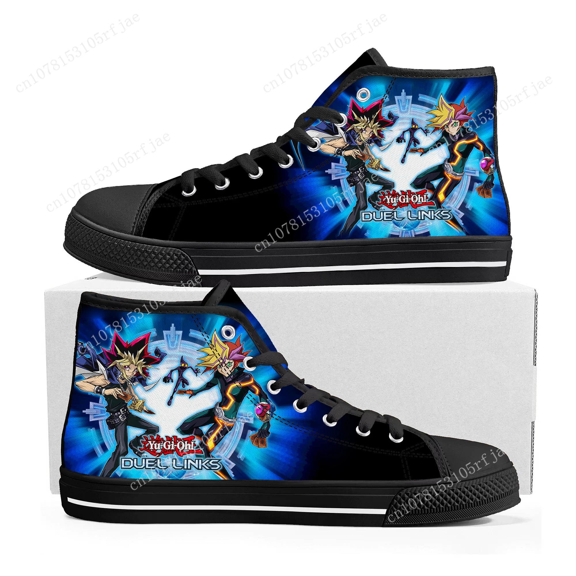 Yu gi oh High-Top-Turnschuhe heißen Cartoon-Spiel Herren Damen Teenager Mode hochwertige Leinwand Sneaker maßge schneiderte Paar Schuhe