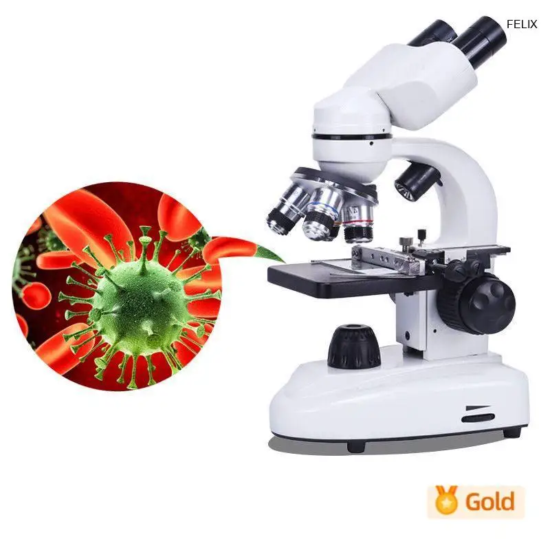 Biological HD Microscope Electron Biology Science Education Experiment 120000 Times High Definition Binocular Optics Microscope