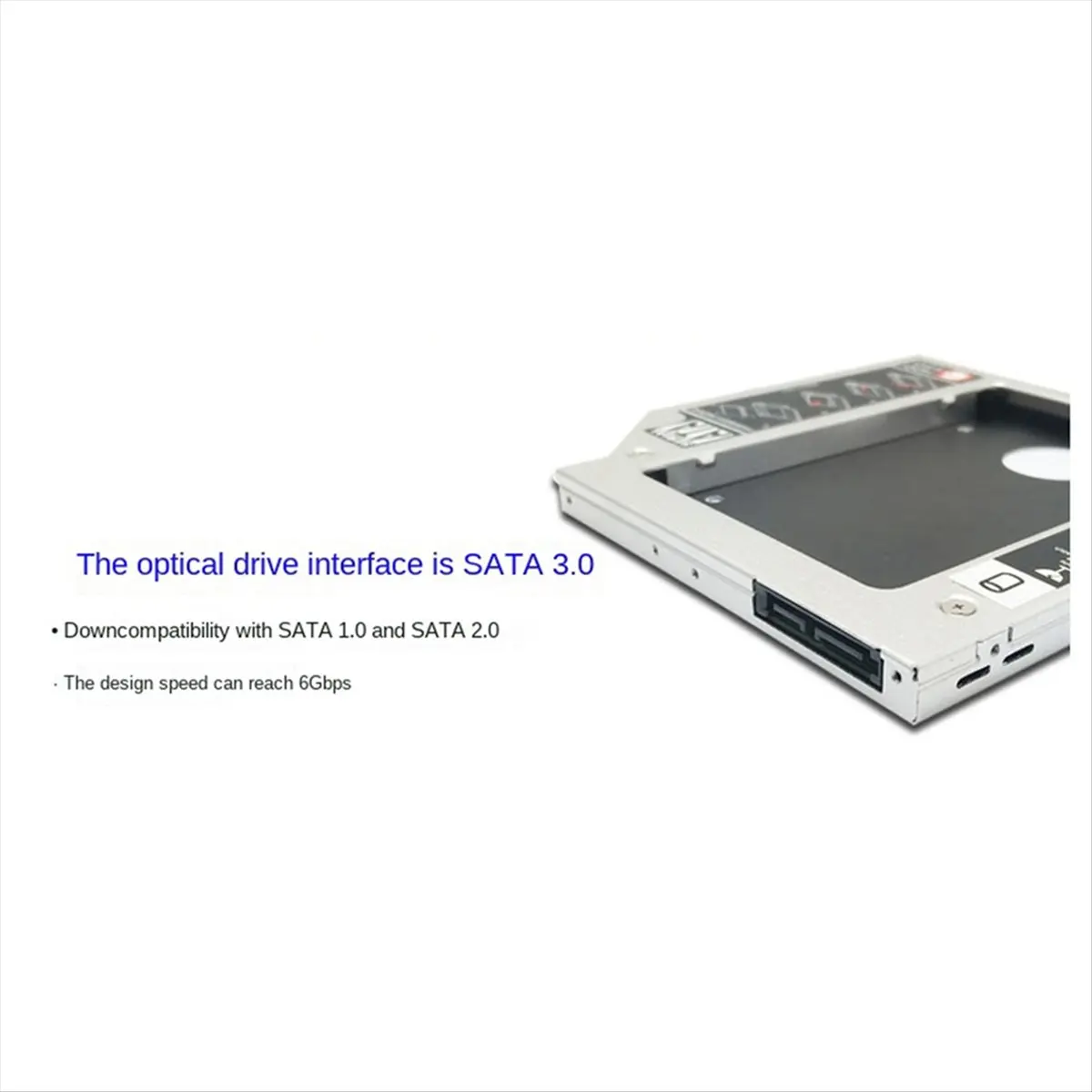 ABIU 9.0mm SATA Second Hard Drive SSD Hard Drive All Aluminum Ultra Slim Optical Bay