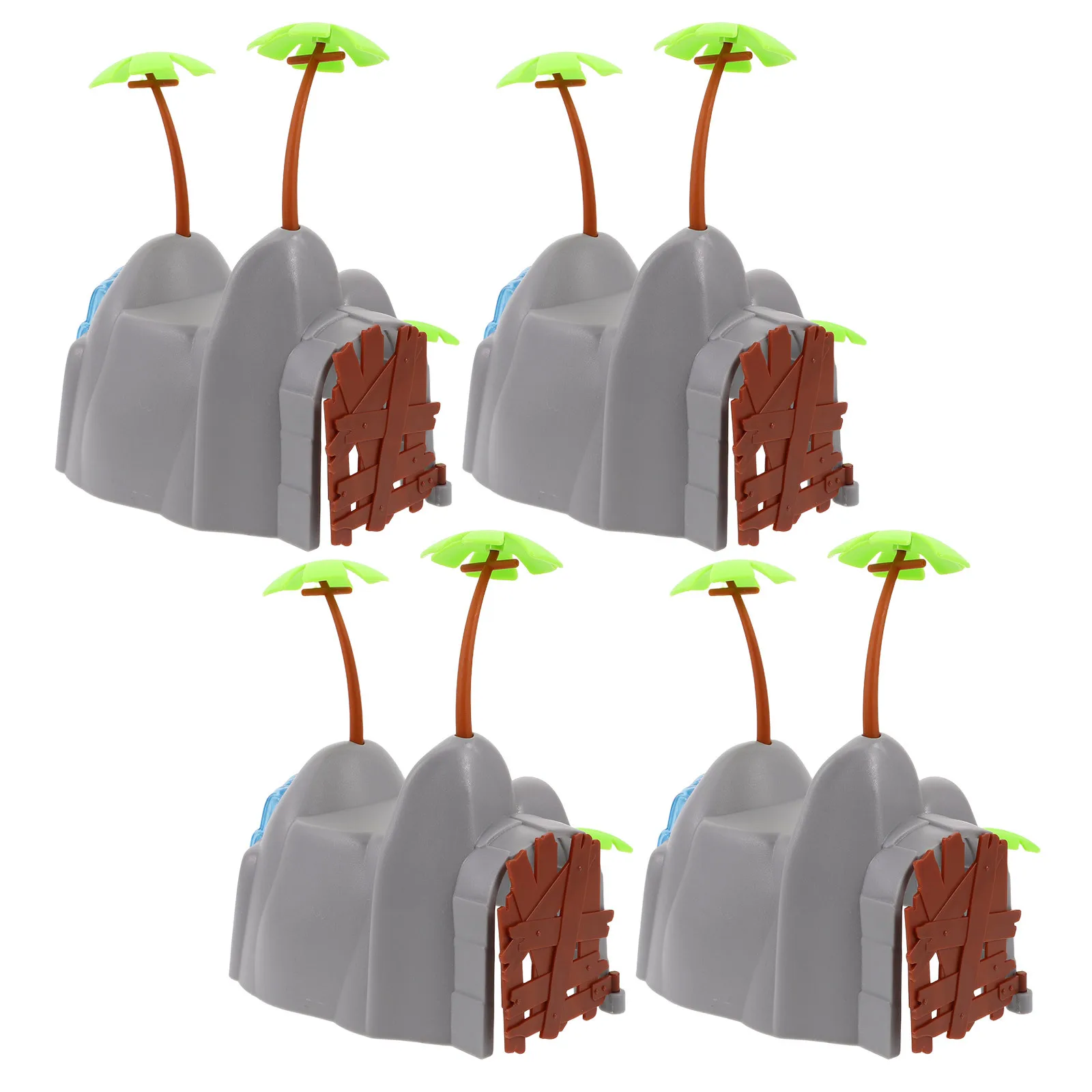 

4pcs Train Bridge Pier For Kids Plastic Track Realistic Railway Bridge Accessories High Level Blocks Risers Trestles Layout Prop