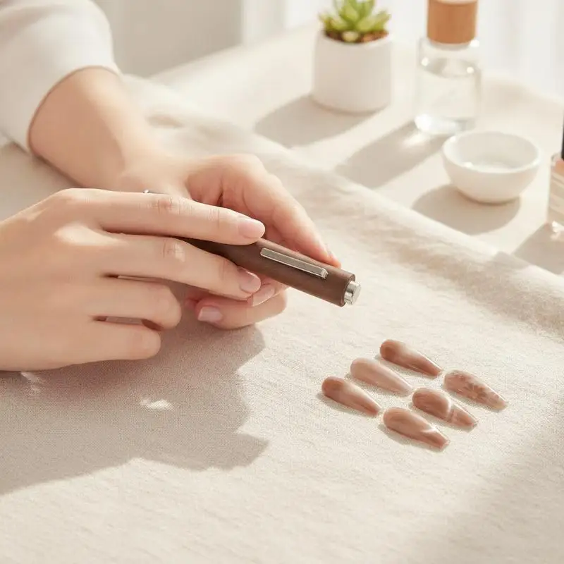 Cat Eye Nail Magnetic Wand Comfortable Wooden Handle Strong Magnet Portable Tool for Home Gel Nail Manicure DIY