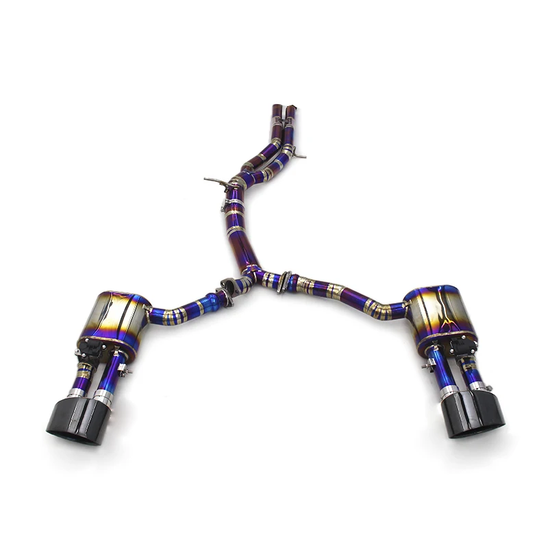 OEM Catback Exhaust System For AUDI RS4 2.9T 2019-2022 Titanium Muffler Carbon Black Tips Escape