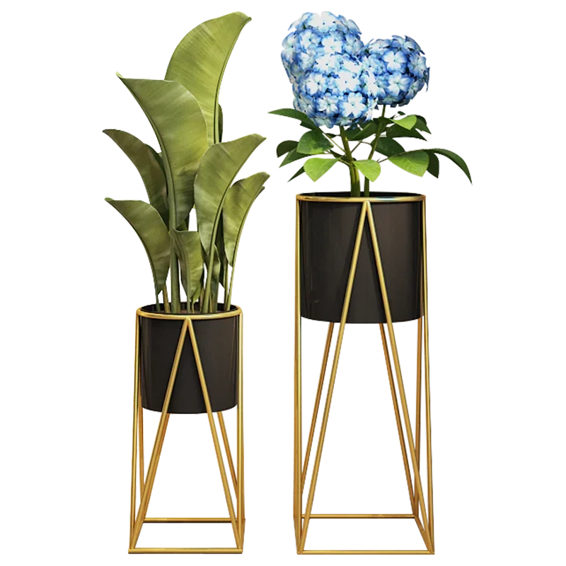 Wrought Iron Flower Rack Living Room Indoor Household Green Rose Plant Stand Flowers Pot Placement Potted Bonsai Stands