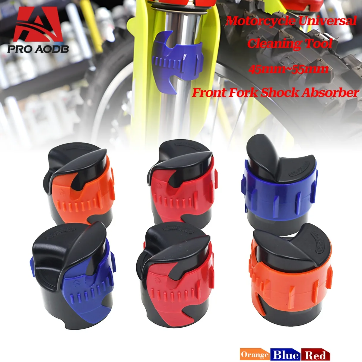Motorcycle Front Fork Shock Absorber 45-55MM Cleaning Tool Suitable For Honda Yamaha Suzuki KTM Kawasaki KX250F KX450F KX KLX