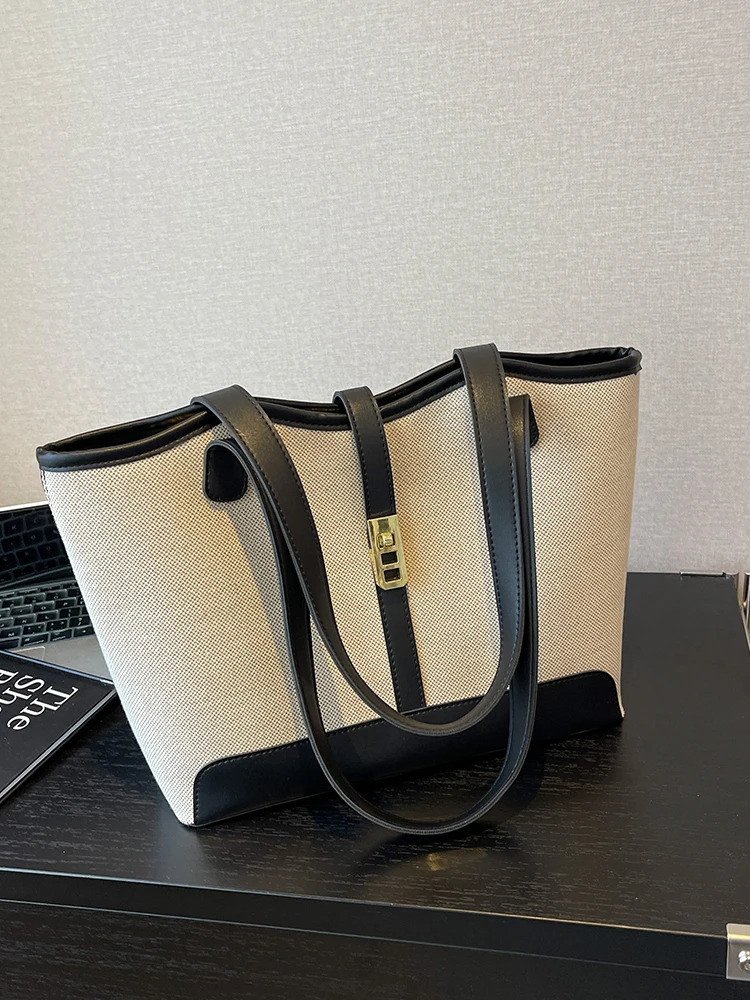 

Trendy mat Large Capaci Women's Tote Bag Spring 2025 Faionable Commuter Single oulder Bag Handbag Korean Sle