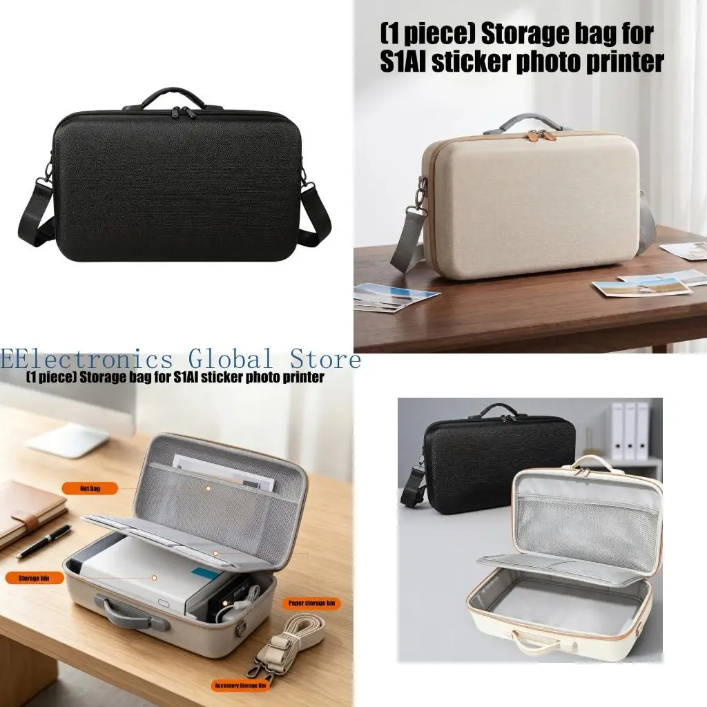 462B Zippered Printer Travel Case, for Liene PixCut S1 Hard Shell EVA Organizers with Top Handle Interior Strap for Compactly