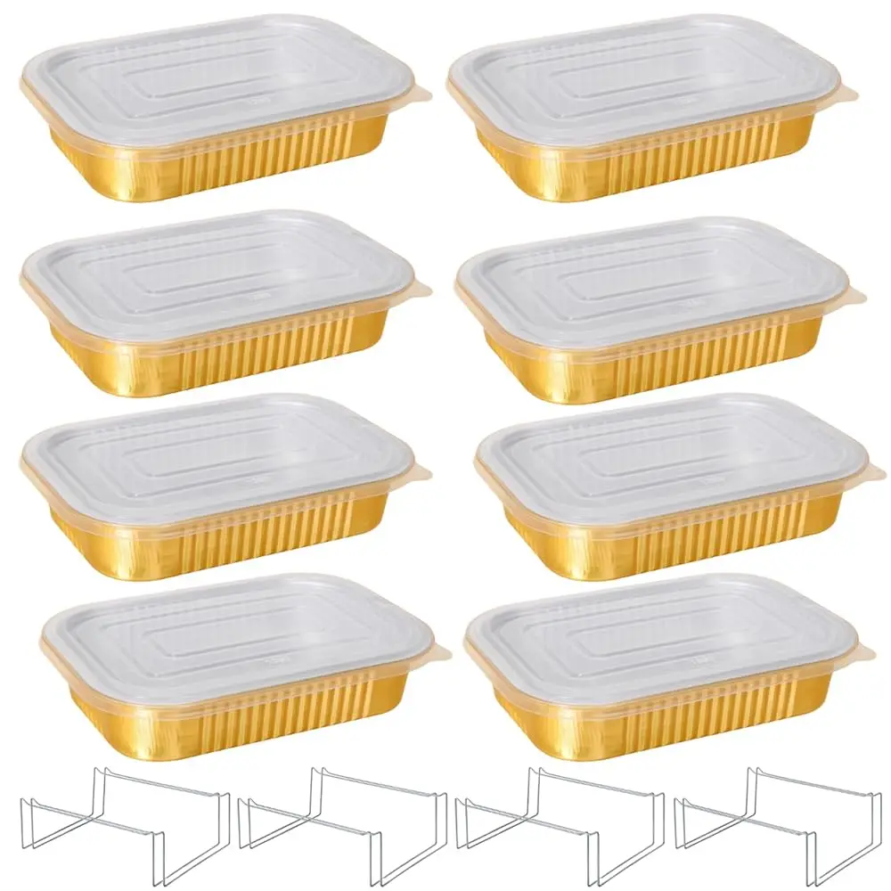 

Disposable Chafing Dish Buffet Sets Of 8,3500Ml Food Warming Trays W Chafer Wire Racks,Replacement Chafing Dishes For