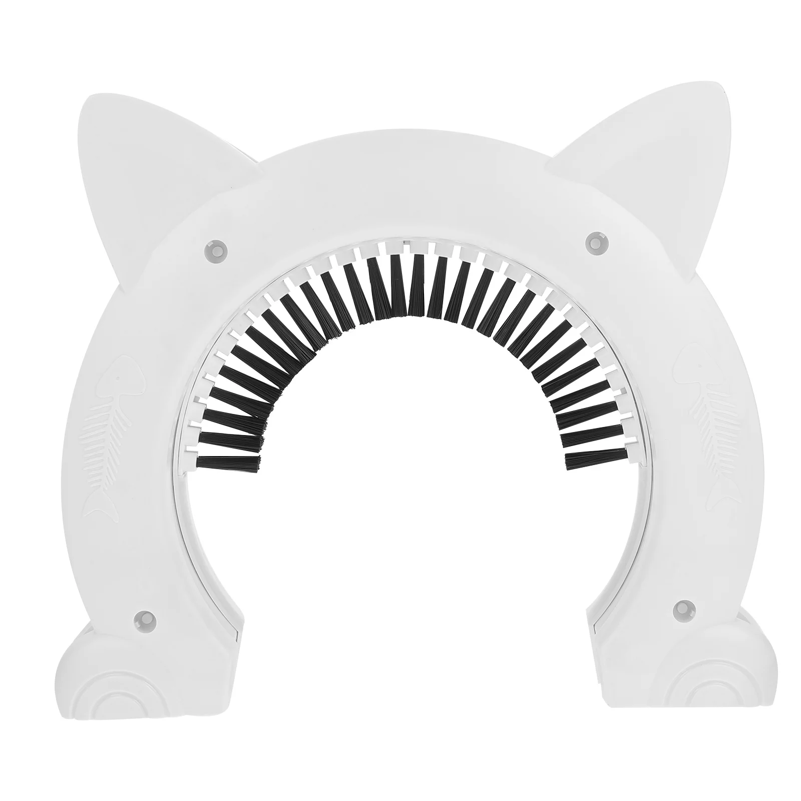 

Interior Pet Door with Brush Cat Door for Indoor Use Durable Plastic Small Animal Doorway Access Grooming Function Included
