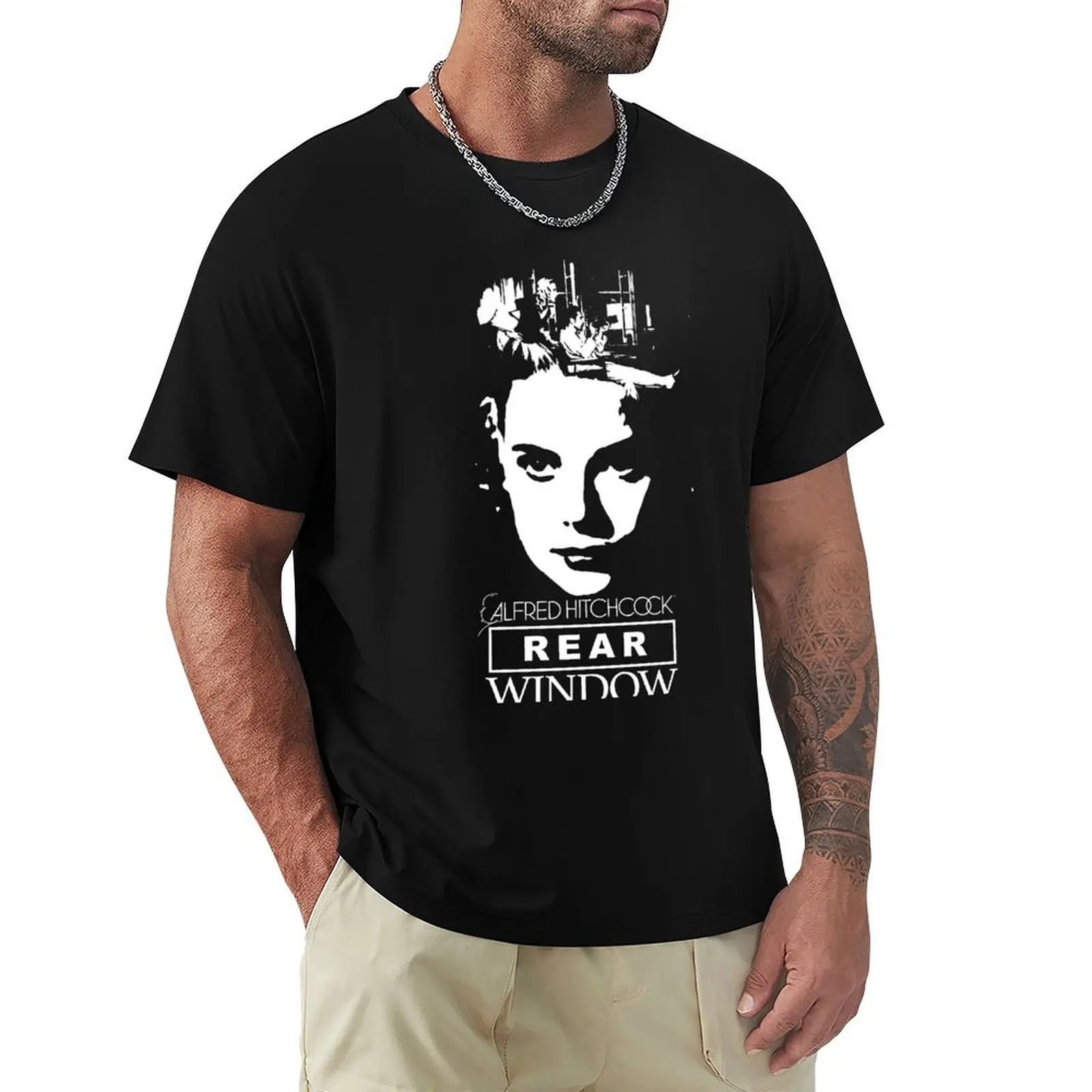 Rear Window - Alfred Hitchcock T-Shirt Big Size Loose Fit Tee Shirt